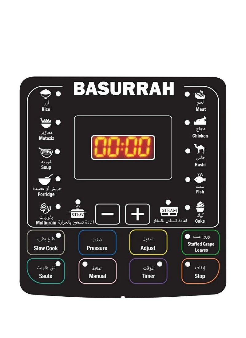 BASURRAH Electric Pressure Cooker 8L/6L with Granite Bowl 1200W/1000W  - Image 2