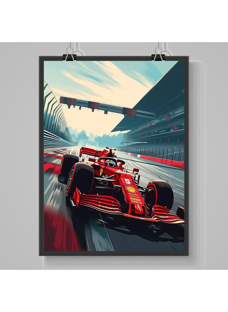 Master Flame Master Flame Racing Cars Aesthetic Wall Art Poster for Living Room Home Wall Decor FrameFrameless Vintage Cars VC3 A3 UNFRAMED  - Image 1