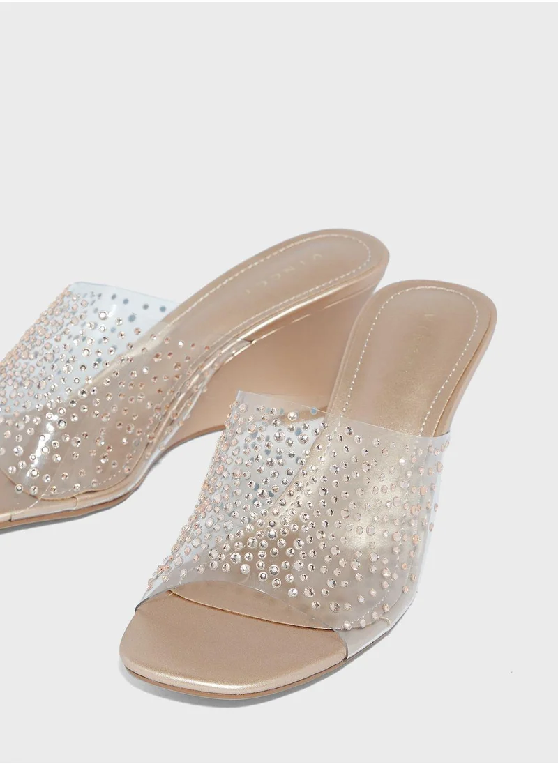 Vincci One Strap Wedge Sandals
