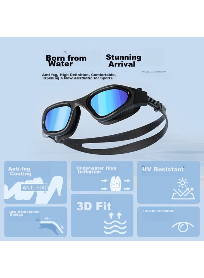 JD.com Jd Jingzao Swimming Goggles, High-definition Anti-fog Waterproof Swim Gl, Professional Coated Goggles For Men And Women, Ice Crystal Purple - Image 2