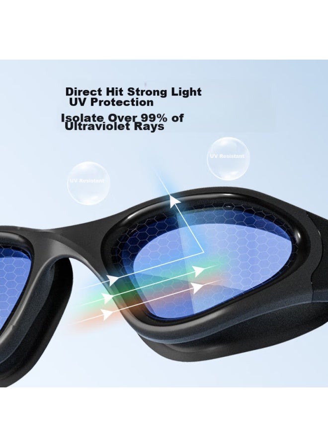 JD.com Jd Jingzao Swimming Goggles, High-definition Anti-fog Waterproof Swim Gl, Professional Coated Goggles For Men And Women, Ice Crystal Purple - Image 3