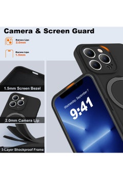 Eligo iPhone 13 Pro MagSafe Case with Magnetic Invisible Stand,【Full Shockproof Protection】Soft Silicone Phone Cover with Kickstand for Apple 13 Pro (Black)  - Image 4