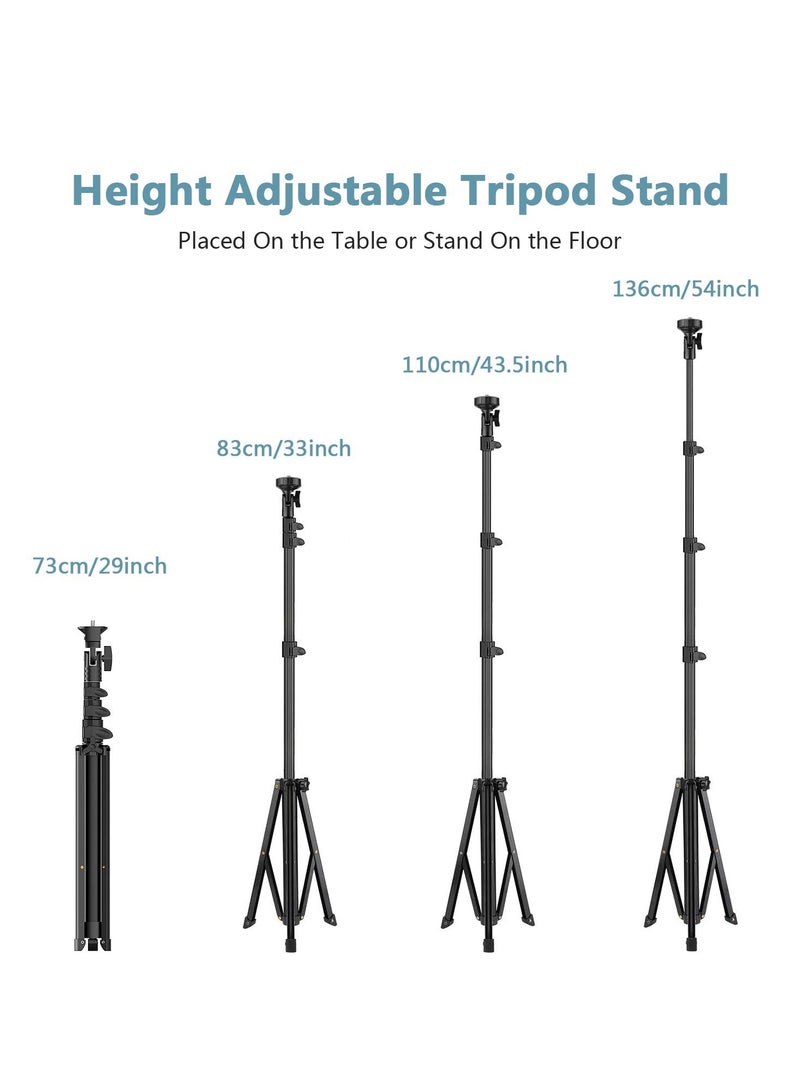 MAKS & CO. Ultimate 12-inch LED Ring Light Kit with Adjustable Floor Tripod and Desk Stand - Perfect for Selfies, Video Recording, and Zoom Meetings - Image 2