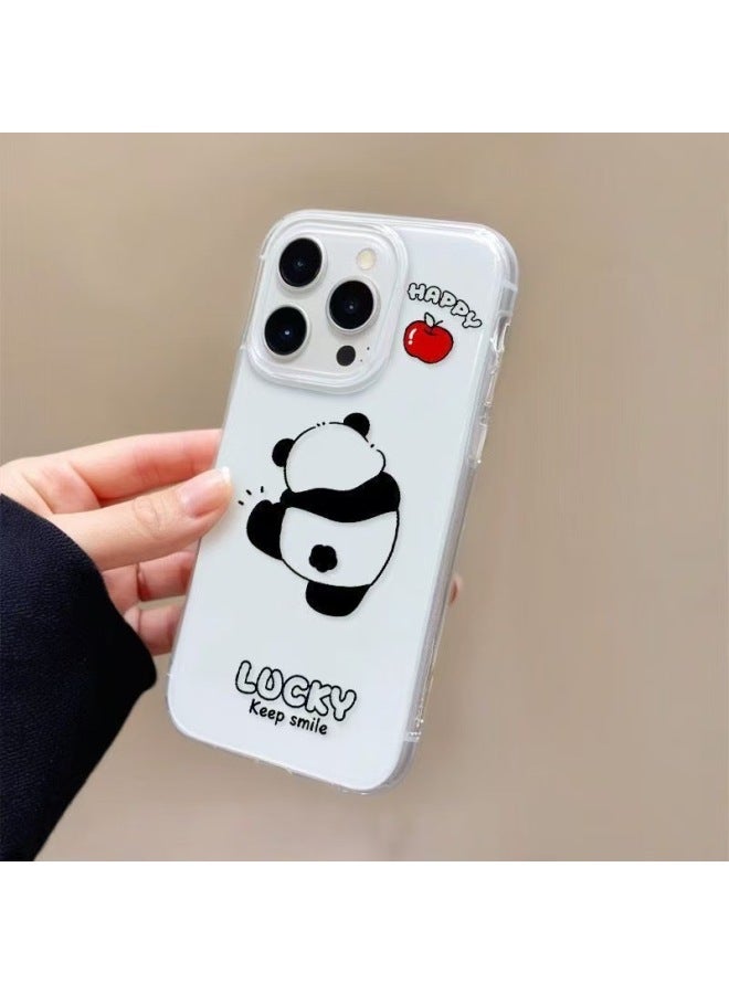 Raised Leg Panda Double Layer White Large Hole Imd Phone Case For Apple Iphone 17/16/15 Pro Max
