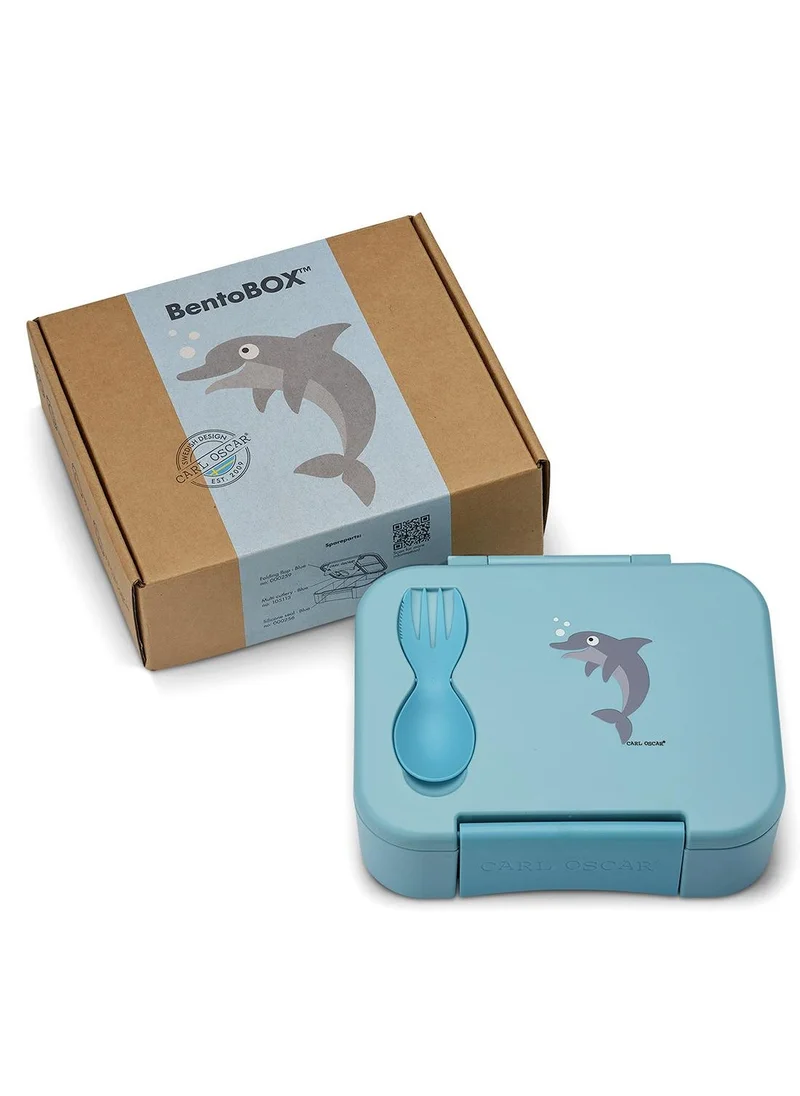 كارل أوسكار صندوق طعام كارل أوسكار السويدي Bentobox™، سعة 1.0 لتر للأطفال - دولفين أزرق