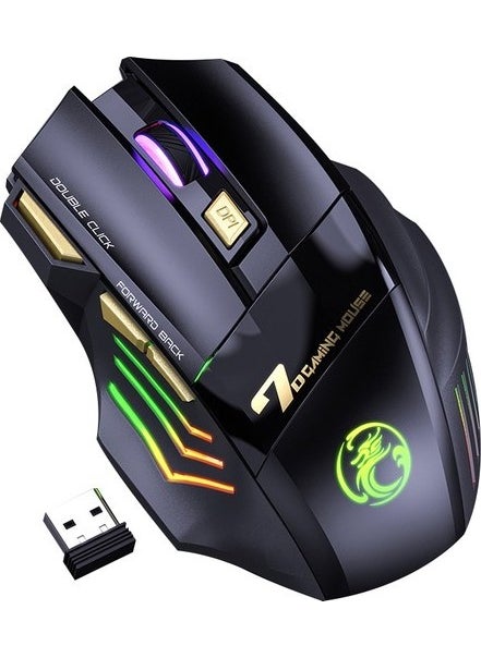Valkyrie Imice Gw-X7 7-Button Silent 2.4g Wireless Bluetooth Rechargeable Wireless Gaming Mouse  - Image 1