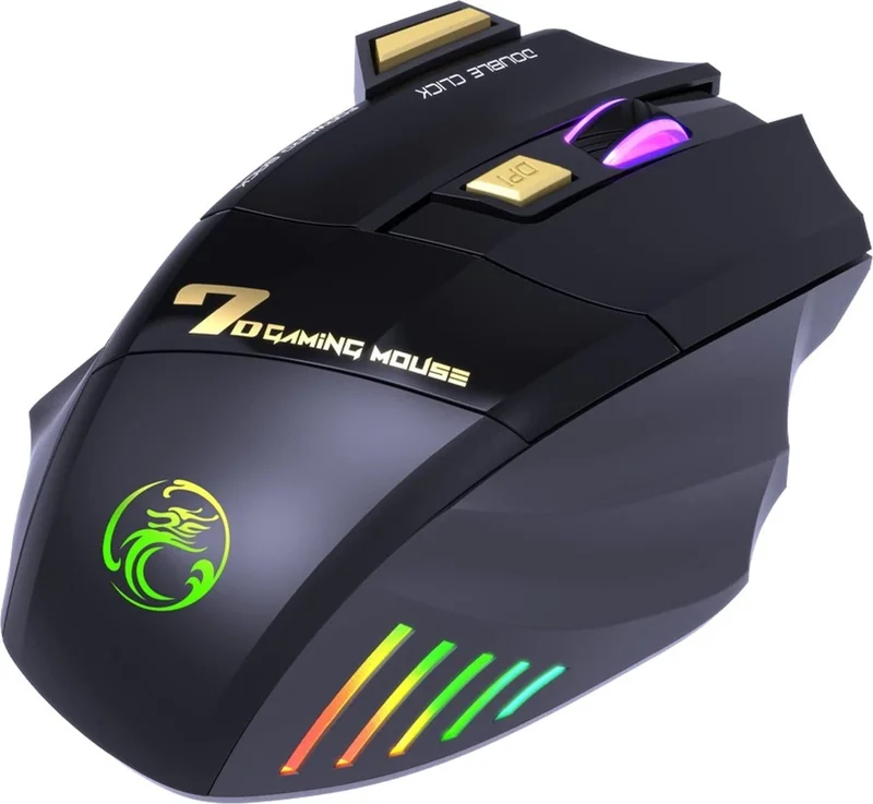 Valkyrie Imice Gw-X7 7-Button Silent 2.4g Wireless Bluetooth Rechargeable Wireless Gaming Mouse