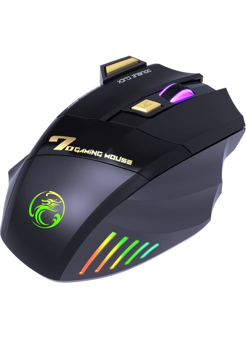 Valkyrie Imice Gw-X7 7-Button Silent 2.4g Wireless Bluetooth Rechargeable Wireless Gaming Mouse  - Image 2
