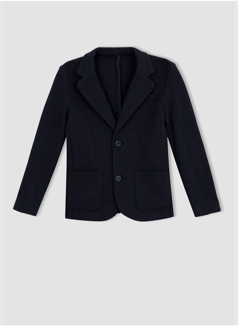 DeFacto Regular Fit Long Sleeve Double Side Pockets Blazer Jacket