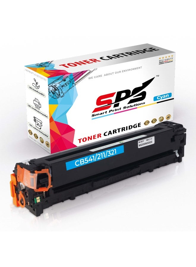 Smart Print Solutions SPS Compatible Toner Cartridges for HP - CB541A 125A | 1x Cyan | Yield upto 1,400 Pages - Image 1