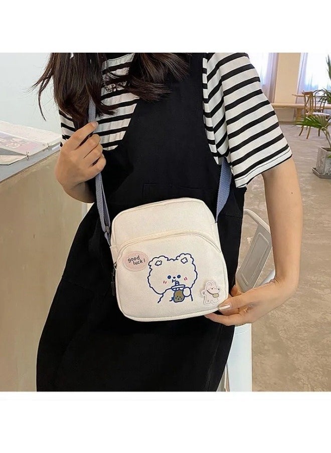 Generic Girls' Cute Animal Shoulder Bag, Student College Style Fresh Crossbody Bag Sling Bag Side Bag Carry Bag, Daily Commuting Carrying Bag Phone Bag Coin Purse for College Students/Teenagers/Women/Ladies  - Image 4