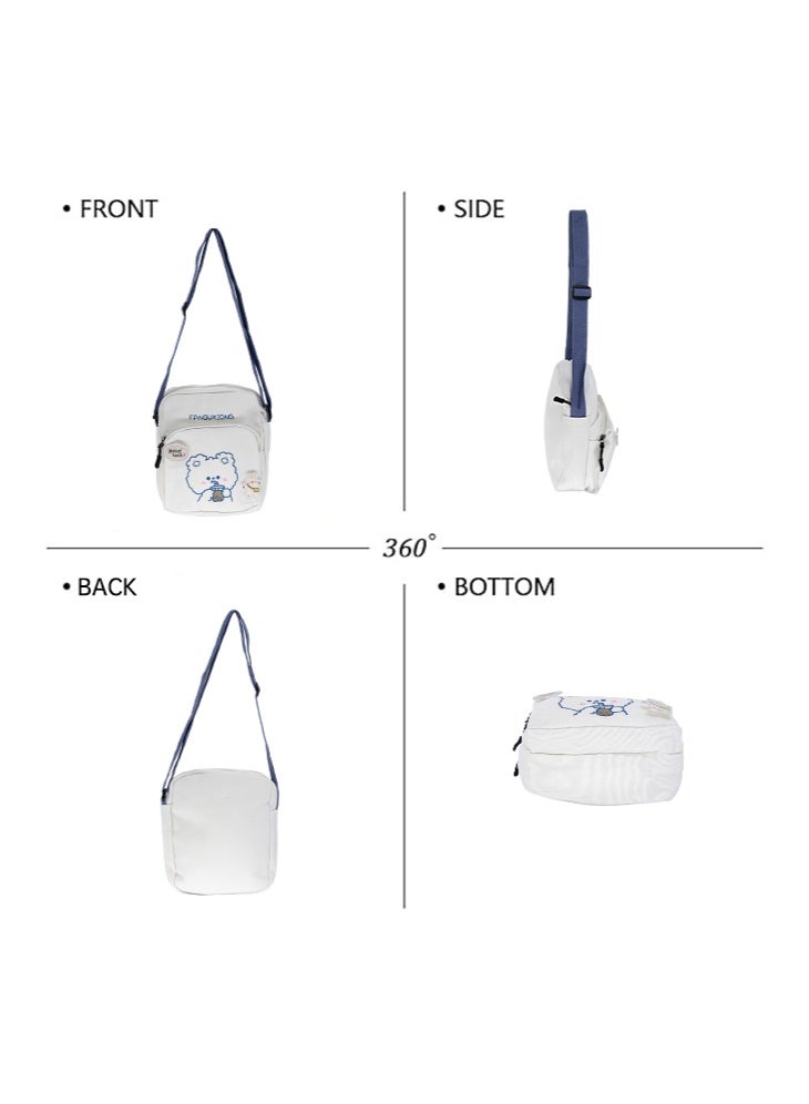 Girls' Cute Animal Shoulder Bag, Student College Style Fresh Crossbody Bag Sling Bag Side Bag Carry Bag, Daily Commuting Carrying Bag Phone Bag Coin Purse for College Students/Teenagers/Women/Ladies - Image 4