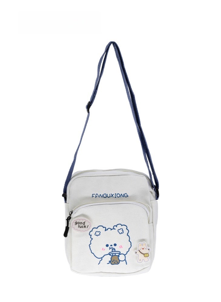 Girls' Cute Animal Shoulder Bag, Student College Style Fresh Crossbody Bag Sling Bag Side Bag Carry Bag, Daily Commuting Carrying Bag Phone Bag Coin Purse for College Students/Teenagers/Women/Ladies - Image 1