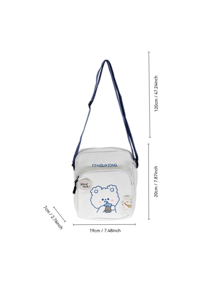 Girls' Cute Animal Shoulder Bag, Student College Style Fresh Crossbody Bag Sling Bag Side Bag Carry Bag, Daily Commuting Carrying Bag Phone Bag Coin Purse for College Students/Teenagers/Women/Ladies - Image 5