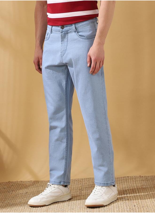 Dennis Lingo Relaxed Fit Solid Indigo 78% cotton 20% Poly 2% spandex Mid Rise Waist Full Length Woven Weave Jean for Men with Button/Zip Closure -a go-to choice for versatile dressing.  - Image 3