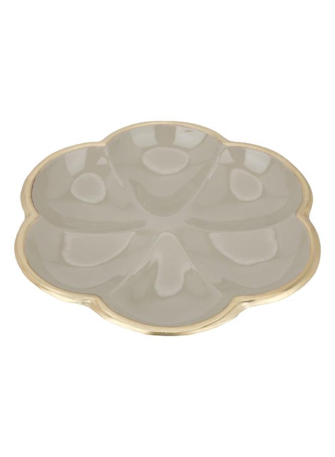 السيف  طبق تقديم الحلويات من الفولاذ دائري باللون البيج - Image 1
