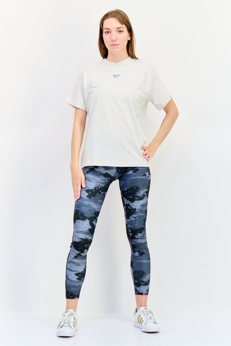 Reebok Women Sportswear Fit Short Sleeves Outdoor T-Shirt, Light Grey - Image 4