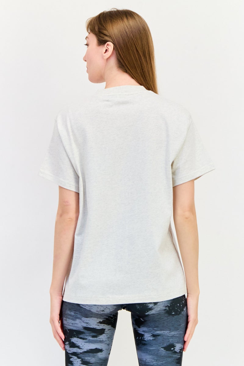 Reebok Women Sportswear Fit Short Sleeves Outdoor T-Shirt, Light Grey - Image 3