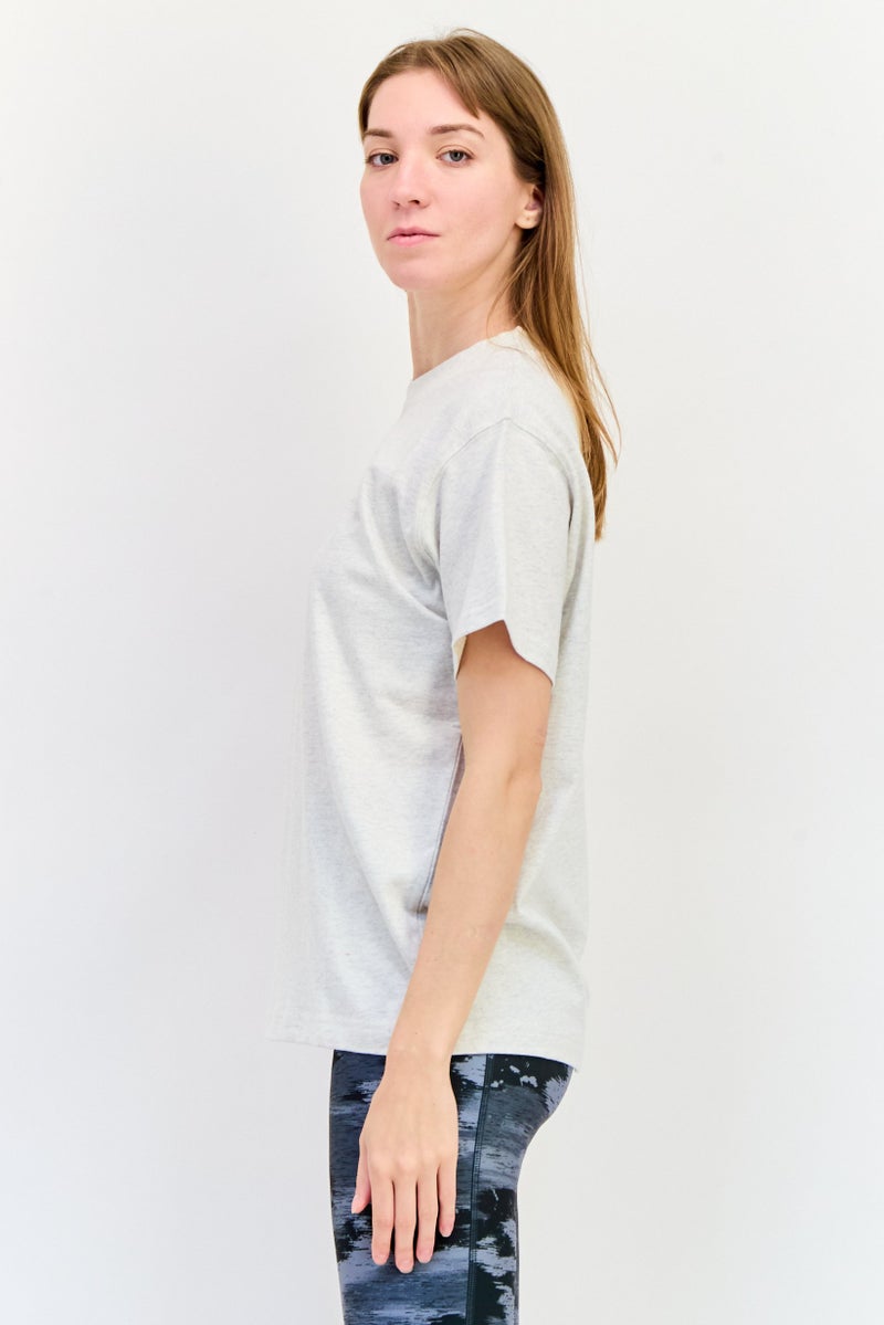 Reebok Women Sportswear Fit Short Sleeves Outdoor T-Shirt, Light Grey - Image 2