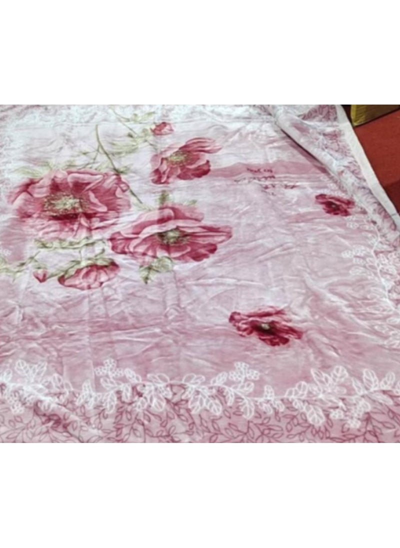KUYING - Flowers Pattern Thick Warm Cozy Blanket - Image 1