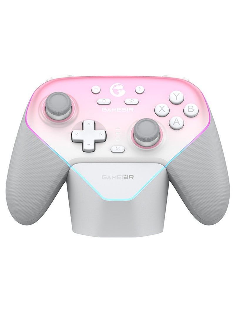 general Professional Gamepad Gamesir Super Nova Wireless Multiplatform Game Controller with Charging Dock compatible with PC, Steam, Switch, iOS, Android / Hall Stick / Hall Effect Triggers / RGB Lighting / Vibertion / Programmable / 1000Hz Polling Rate / 6 Axis Gyro / One-Press Wake Up / Cushioned Membrane ABXY Buttons / Rubberized Laser-Engraved Textured Grips / 1000mAh Battery - Image 1
