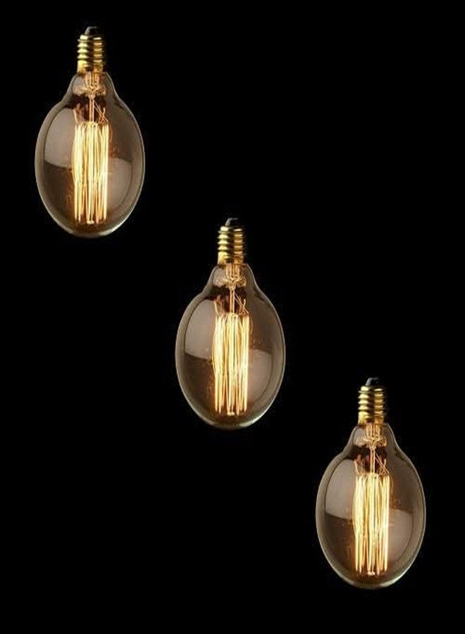 Lexton Filament Incandescent Edison Bulb | E27 Base Vintage Bulb | 40 Watts | Warm White | for Home Light Fixtures, Decorations | Pack of 3 - Image 1