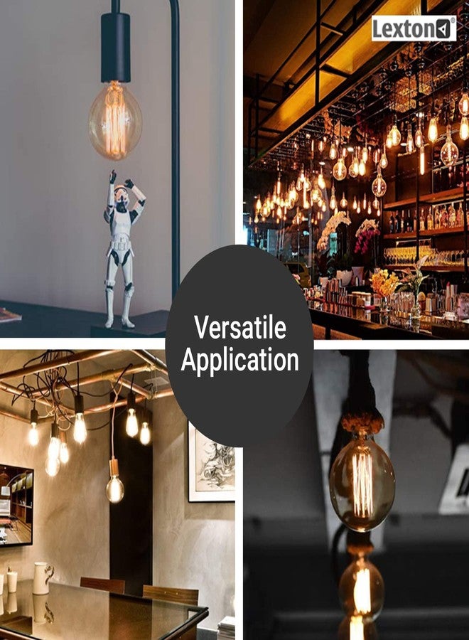 Lexton Filament Incandescent Edison Bulb | E27 Base Vintage Bulb | 40 Watts | Warm White | for Home Light Fixtures, Decorations | Pack of 3 - Image 5