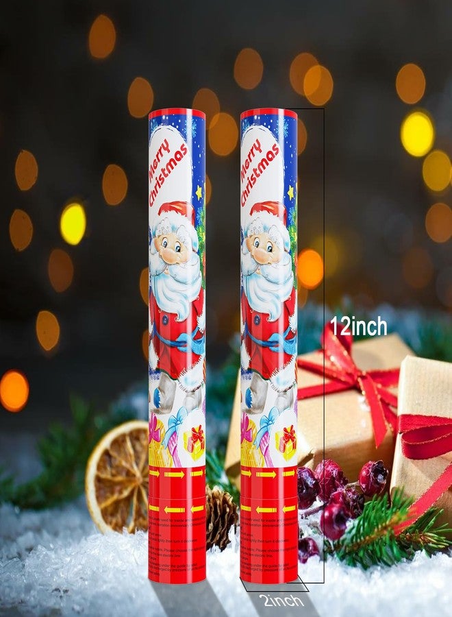SRG Christmas Confetti Cannon Party Poppers Shooters 4 Pack Xmas Confetti Poppers Christmas Decorations Multicolor Confetti Blaster for Christmas Eve New Year’s - Image 3