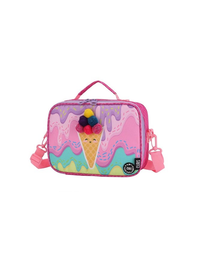 CUBS Ice Cream Print Waterproof Lunch Bag With Removable Shoulder Strap Carrying Your Favorite Meals To School Work Or While Traveling - Image 2