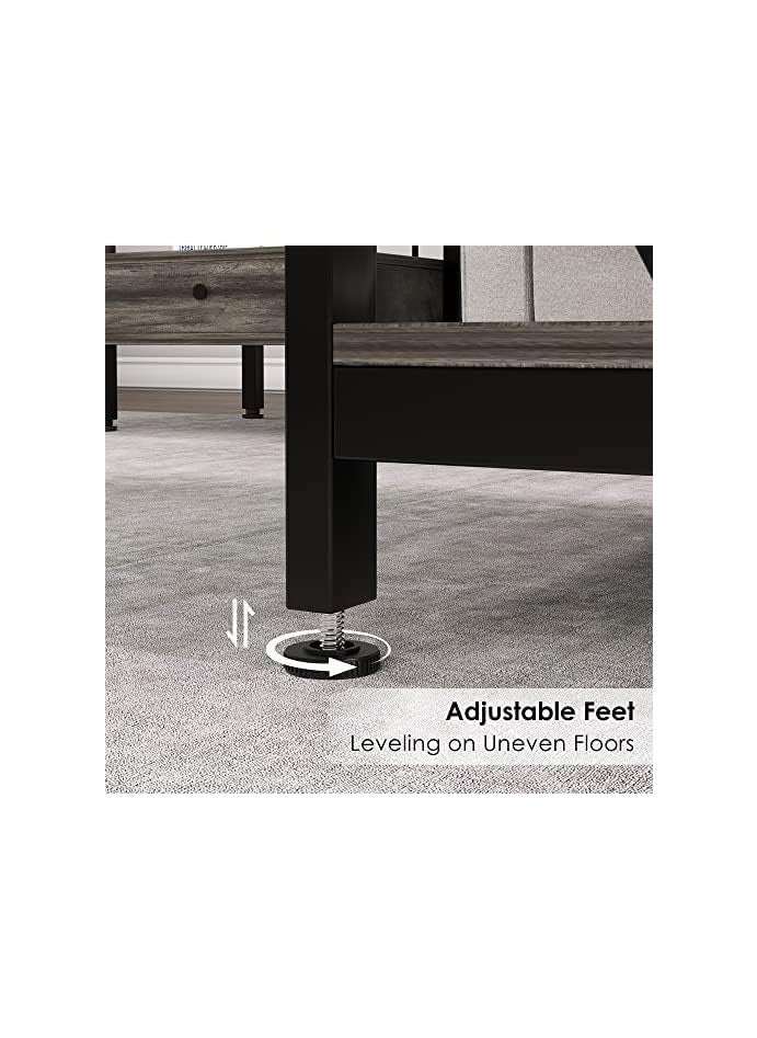 Chulovs Coffee Table with Storage Shelft and 2 Tier Storage Shelf, Wooden Furniture, Dining Table for Home Living Room, Office, Desktop with Storage Shelf Modern Design Home Furniture, 100x55cm  - Image 5