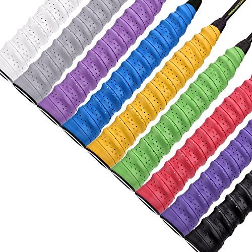 Pangda Tennis Badminton Racket Overgrips for Anti-Slip and Absorbent Grip (9 Pack, Multicolored) - Image 1