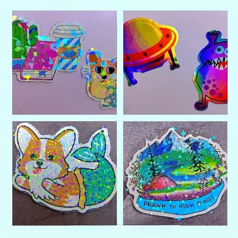 20 Sheets A4 Size Dots Pattern Holographic Laminating Film Self Adhesive Clear Vinyl Sticker Paper Compatible with Laminator for Crafts Books Posters Certificates Bulk Pack - Image 4