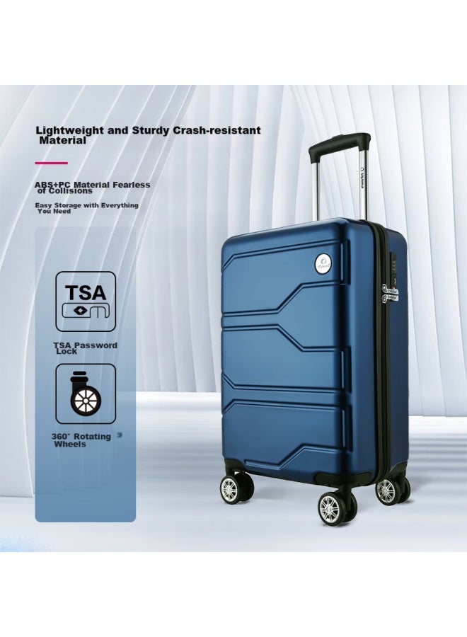 الدبلوماسي Diplomat Foreign Official Business حقيبة سفر دوارة، أمتعة سفر، حقيبة بقفل توافقية TSA، TC-6902، أزرق، 20 بوصة - Image 2