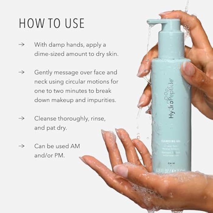 HydroPeptide Cleansing Gel, Toning Face Wash, Effectively Removes Makeup, Dirt, and Excess Oil without Irritation, 6.76 Ounce - Image 4