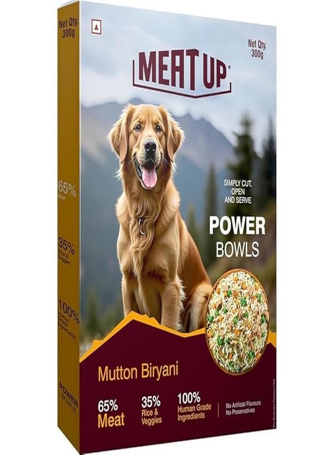 Meat Up Fresh Dog Food Mutton Biryani, for Adult & Puppy, 300gm | Buy 1 Get 1 | High Protein, 65% Real Meat, 35% Rice & Veggies | No Preservatives | Ready to Serve | All Breeds | One Pack One Meal - Image 2