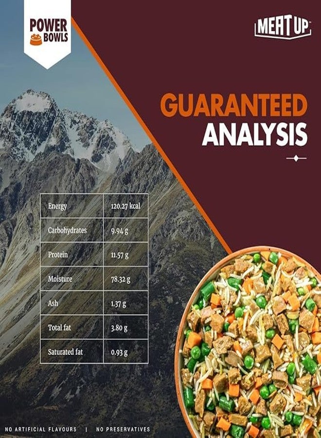 Meat Up Fresh Dog Food Mutton Biryani, for Adult & Puppy, 300gm | Buy 1 Get 1 | High Protein, 65% Real Meat, 35% Rice & Veggies | No Preservatives | Ready to Serve | All Breeds | One Pack One Meal - Image 5