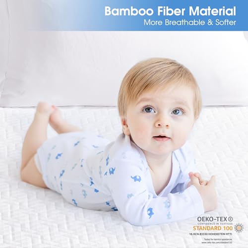 Hanherry 100 Waterproof Mattress Protector King Size Mattress Cover 3D Air Fabric Cooling Mattress Pad Cover Smooth Soft Breathable Noiseless 821 Deep Pocket - Image 3
