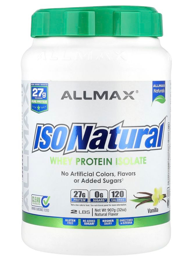 Allmax ISONatural™ Pure Whey Protein Isolate Vanilla 2 lbs (907 g)