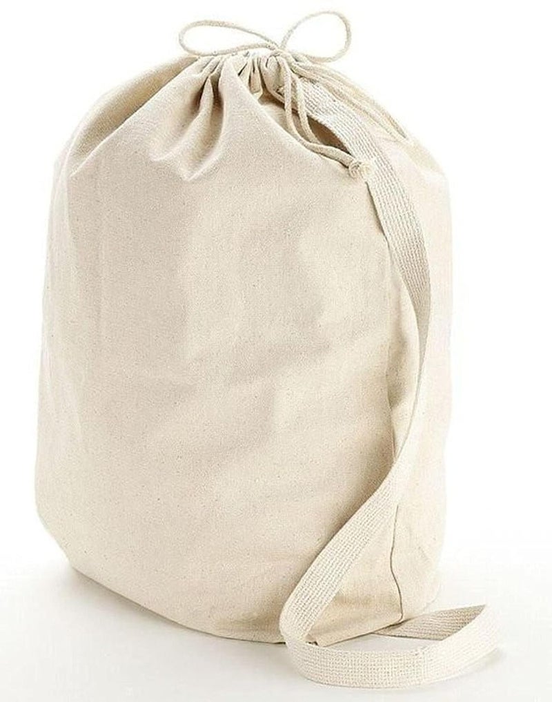 INDIAN DECOR INDIAN DECOR 91335 Laundry Bags Fabric Washing clothes bag Reusable washable foldable and Chemical Free White  - Image 1