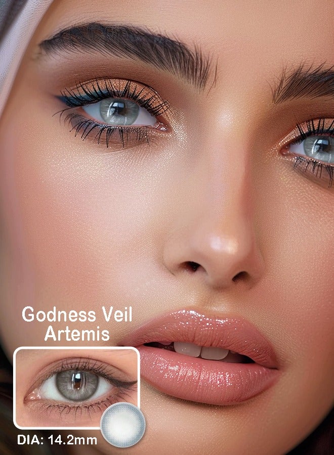 سيدة جديدة عدسات لاصقة ملونة رمادية من فريش ليدي للاستخدام السنوي - Image 1