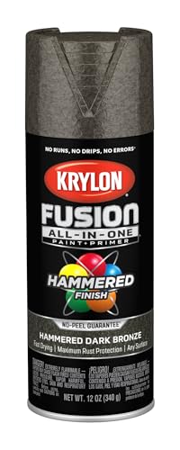 Krylon Fusion All-In-One Adhesive Hammered Finish Spray Paint for Indoor/Outdoor Use, 12 oz, Dark Bronze - Image 1