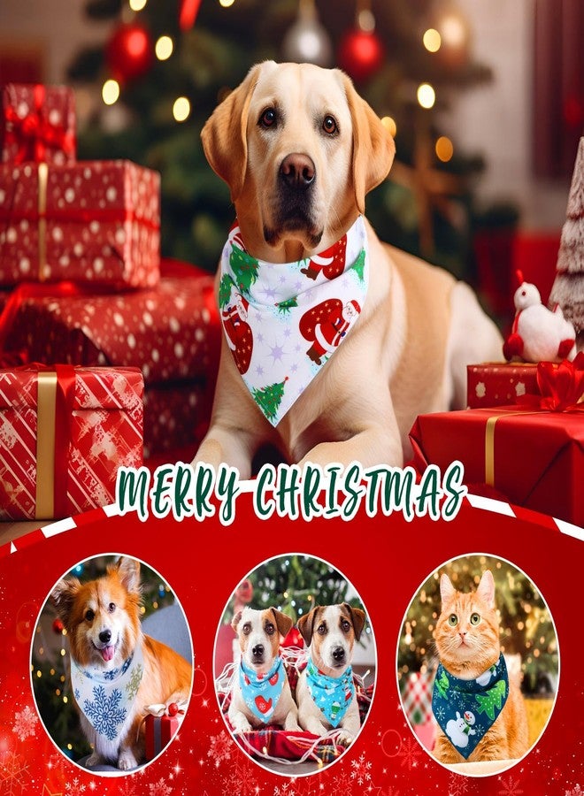 Kigeli 100 Pcs Christmas Dog Bandanas Bulk Summer Xmas Bandanas for Snowman Santa Bandana Dog Kerchief Accessories for Christmas Pet Costume Accessories (31.5 x 21.7 x 21.7 Inches) - Image 4