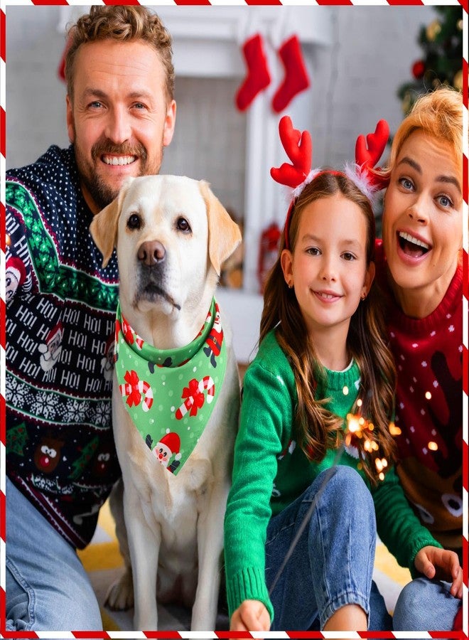 Kigeli 100 Pcs Christmas Dog Bandanas Bulk Summer Xmas Bandanas for Snowman Santa Bandana Dog Kerchief Accessories for Christmas Pet Costume Accessories (31.5 x 21.7 x 21.7 Inches) - Image 5
