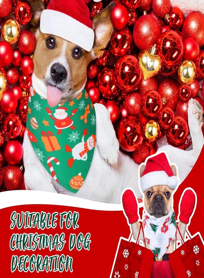 Kigeli 100 Pcs Christmas Dog Bandanas Bulk Summer Xmas Bandanas for Snowman Santa Bandana Dog Kerchief Accessories for Christmas Pet Costume Accessories (31.5 x 21.7 x 21.7 Inches) - Image 2