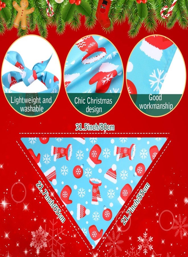 Kigeli 100 Pcs Christmas Dog Bandanas Bulk Summer Xmas Bandanas for Snowman Santa Bandana Dog Kerchief Accessories for Christmas Pet Costume Accessories (31.5 x 21.7 x 21.7 Inches) - Image 3