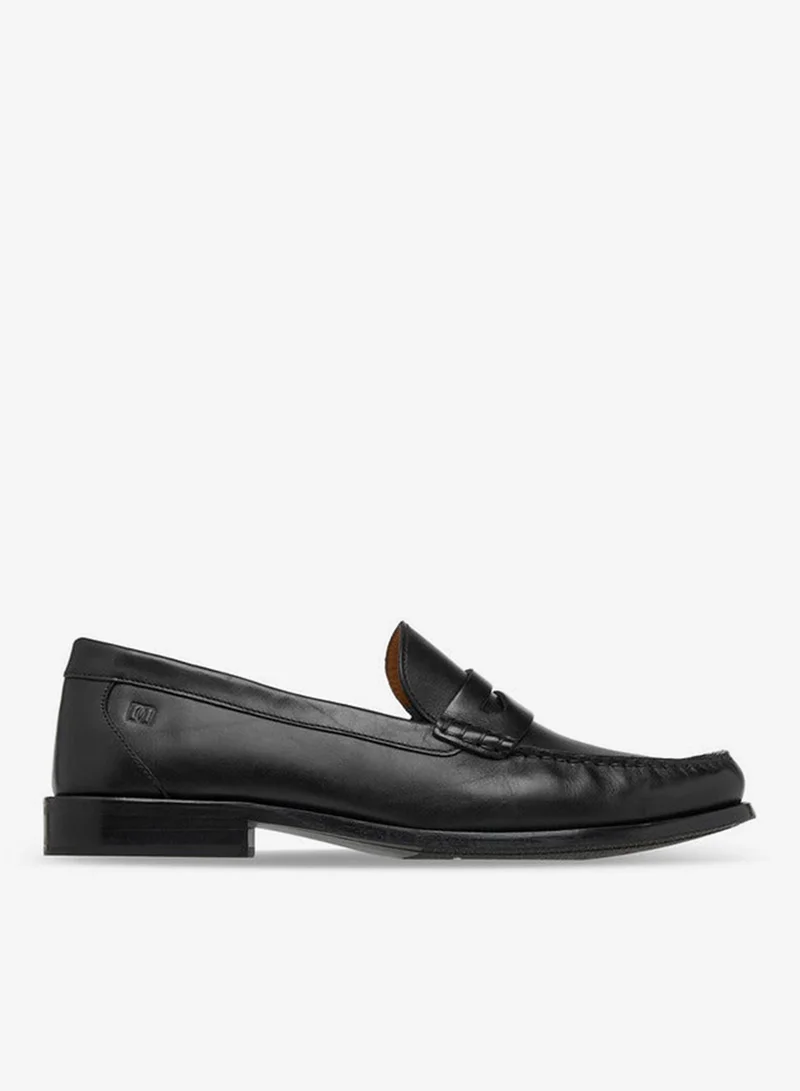 DUCHINI Men's Leather Solid Slip-On Loafers