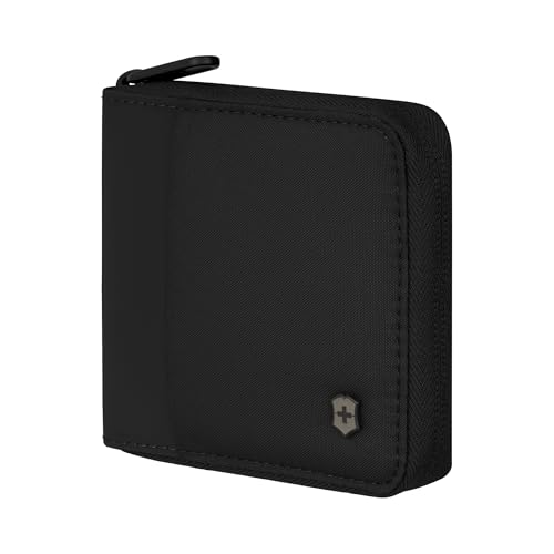 Victorinox Travel Essentials, Zip-Around Wallet, RFID Wallet with Bill Compartment, Card Slots, ID Window and Coin Pocket - Black - Image 2