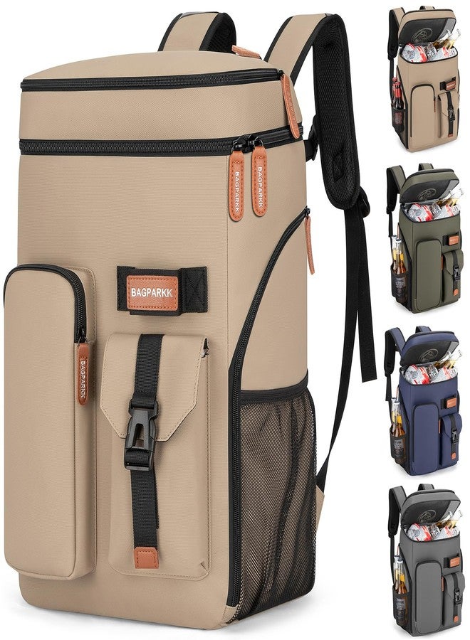 BAGPARKK Insulated Cooler Backpack,45 Cans Multifunctional Double Deck Leakproof Cooler Bag with Sternum Strap,Large Capacity Lightweight Travel Camping Beach Backpack Cooler Ice Chest for Men Women - Image 1