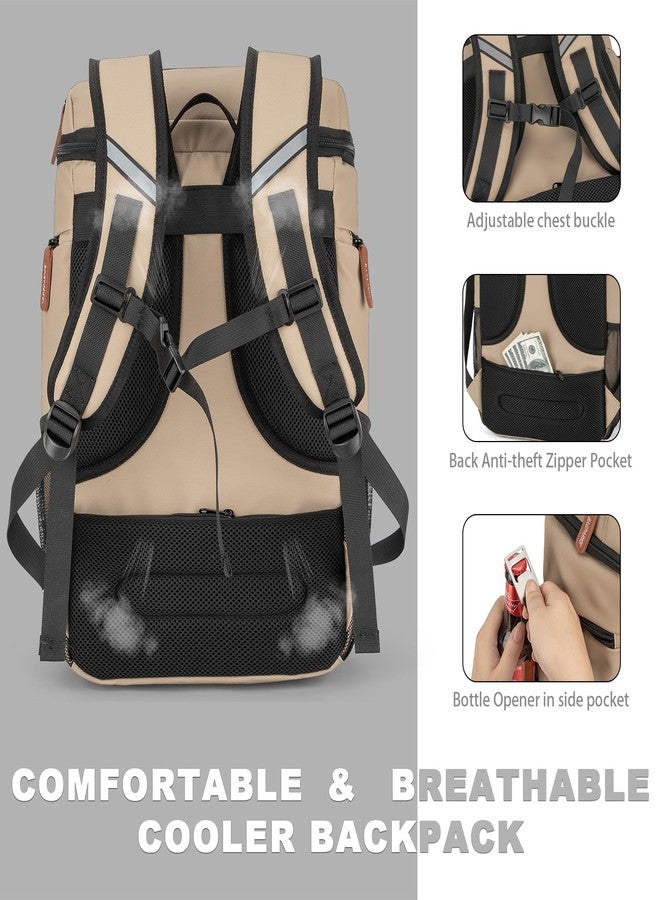 BAGPARKK Insulated Cooler Backpack,45 Cans Multifunctional Double Deck Leakproof Cooler Bag with Sternum Strap,Large Capacity Lightweight Travel Camping Beach Backpack Cooler Ice Chest for Men Women - Image 5