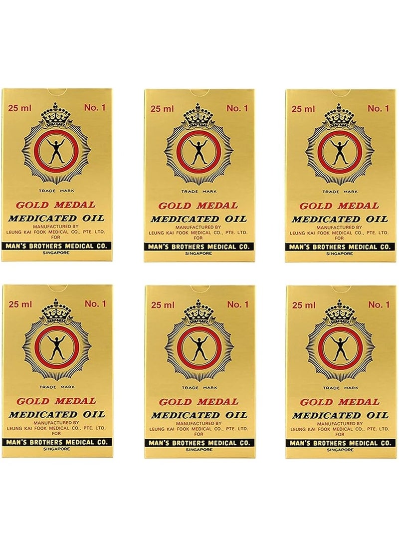 GOLD MEDAL Gold Medal Medicated Pain Killer Oil 25ml (Pack of 6)  - Image 1